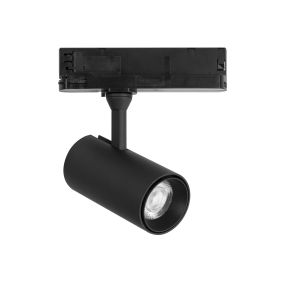 Nova Luce West - 3-Phasen Stromschienenstrahler - 16 x 6 x 18 cm - 20W LED inkl. - Sand schwarz