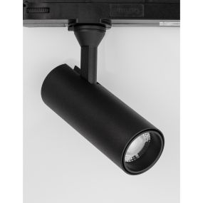 Nova Luce West - 3-Phasen Stromschienenstrahler - 16 x 4 x 19 cm - 10W LED inkl. - Sand schwarz