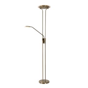 Lucide Champion - Stehleuchte - Ø 25,4 x 180 cm - 20W + 4W dimmbare LED inkl - Bronze