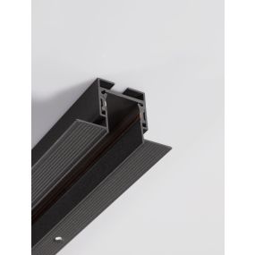 Nova Luce Planet 03 - zargenloses magnetisches Einbauprofil - 200 x 6,5 x 3,9 cm - sandschwarz