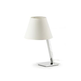 Faro Moma - Tischleuchte - 30 x 23 x 44 cm - Chrom und Weiß