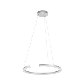 Nova Luce Elmo - Hängelampe  - Ø 64 x 125 cm - 48W dimmbar LED inkl. - Chrom Edelstahl