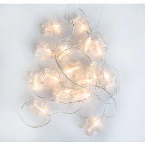 New Garden Bianca - Lichtergirlande - 4,5 m Girlande, davon 1,5 m Schnur - inkl. 16 LED-Birnen - transparent - 2700K
