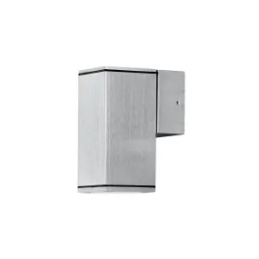 Konstsmide Monza Single Square - außenwandleuchte - 6,5 x 10 x 13,5 cm - IP44 - eloxiertes silber