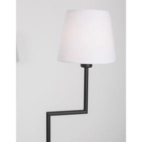 Nova Luce Savona - Stehleuchte - 35 x 18 x 150 cm - weiß und sandschwarz