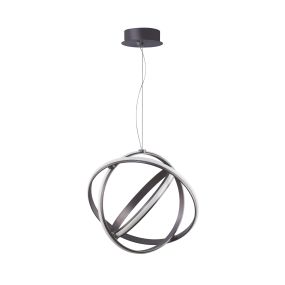 Nova Luce Pertone - Pendelleuchte - Ø 50 x 150 cm - 53W dimmbare LED inkl. - schwarz lila