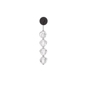 Nova Luce Ifos - Hängelampe - Ø 12 x 67 x 13,5 cm - 17W dimmbar LED inkl. - Sand Schwarz und verchromtes Metall