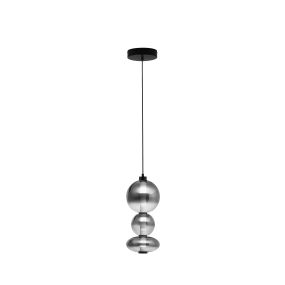 Nova Luce Bally - Hängelampe - Ø 20 x 170 cm - 20W dimmbar LED inkl. - matt schwarz und rauchgrau