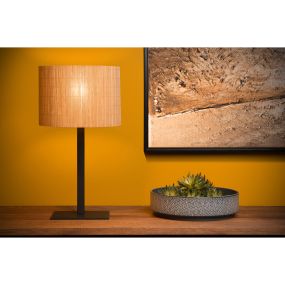 Lucide Magius - Tischleuchte - Ø 28 x 52 cm - hellbraun und schwarz