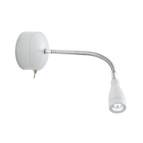 Searchlight LED Adjustable Wall Lights - Wandleuchte mit Schalter - 8 x 28,5 cm - 0,5W LED inkl. - weiß