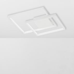 Nova Luce Porto - Deckenleuchte - 42,5 x 42,5 x 6 cm - 30W dimmbare LED inkl. - sandweiß