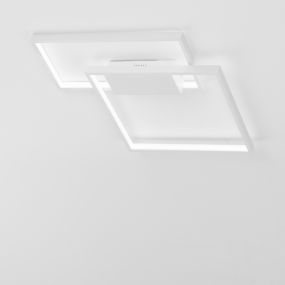 Nova Luce Porto - Deckenleuchte - 45 x 45 x 4 cm - 30W dimmbare LED inkl. - sandweiß