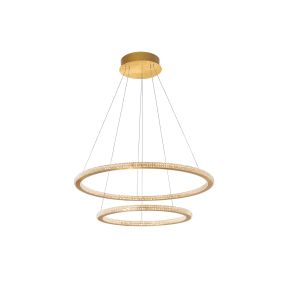 Nova Luce Cilion - Pendelleuchte - Ø 60 x 150 cm - 56W dimmbare LED inkl - Messing gold