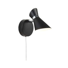 Searchlight Diablo - Wandleuchte mit Zugschalter - 4W LED inkl - mattschwarz