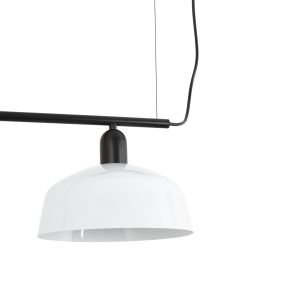 Faro Tatawin M - Pendelleuchte - 100 x 25 x 210 cm - schwarz satiniert und weiß glänzend