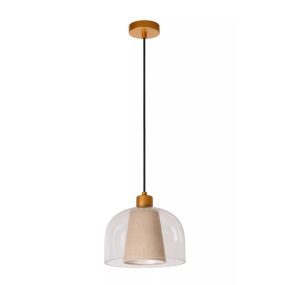 Lucide Gunhild - Hängeleuchte - Ø 24 x 146,6 cm - beige/gold/transparent