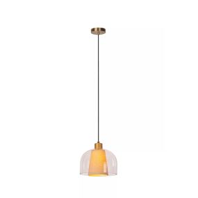 Lucide Gunhild - Hängeleuchte - Ø 24 x 146,6 cm - beige/gold/transparent