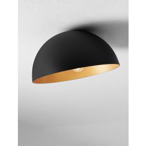 Nova Luce Onia - Deckenleuchte - Ø 29 x 19 cm - Sand schwarz und gold