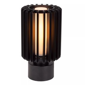 Lucide Lambres - Tischlampe - Ø 15 x 27 cm - schwarz