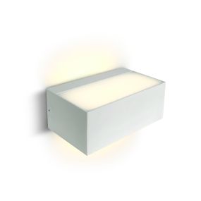 ONE Light Indoor/Outdoor Wall Lights - Wandleuchten für den Außenbereich - 23 x 10 x 9 cm - IP65 - weiß