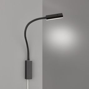 Fischer & Honsel Raik - Wandleuchte mit Gestensteuerung - 4 x 4 x 57 cm - 5W LED inkl. - mattschwarz