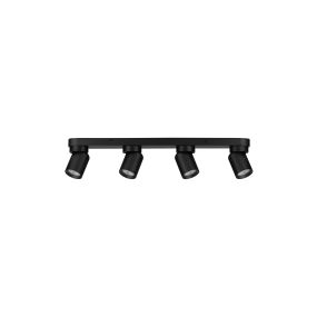 Nova Luce Amecy - Aufbaustrahler 4L - 60 x 12,5 x 6,5 cm - Sand schwarz