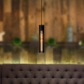 Lucide Lionel - Hängeleuchte - 6,5 x 11 x 180 cm - schwarz