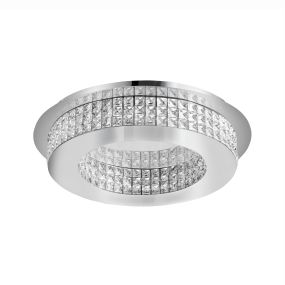 Nova Luce Zeffari - Deckenleuchte - Ø 50 x 10,7 cm - 40W LED inkl. - Chrom