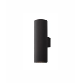Nova Luce Alp - Wandleuchte - 7 x 5,5 x 17 cm - 2 x 10W LED inkl. - IP65 - schwarz