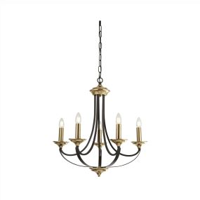 Searchlight Belfry - Kronleuchter - Ø 58 x 150 cm - Bronze und Braun