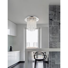 Nova Luce Fontana - Deckenleuchte - Ø 40 x 32 cm - Chrom