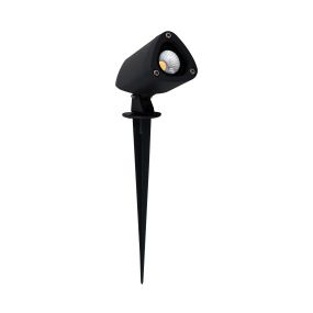 Nova Luce Inside - Bodenstrahler auf Erdspieß - 24 cm - 3W LED inkl. - IP65 - schwarz
