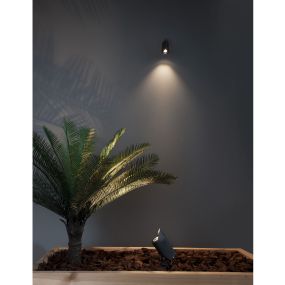 Nova Luce Inside - Bodenstrahler auf Erdspieß - 24 cm - 7W LED inkl. - IP65 - schwarz