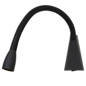 Lucide Galen-LED - Nachttischlampe - 62 x 35 x 25 cm - 3W LED inkl. - schwarz