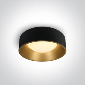 ONE Light Dekorative Plafo - Deckenleuchte - Ø 48 x 14,2 cm - 30W LED inkl. - schwarz