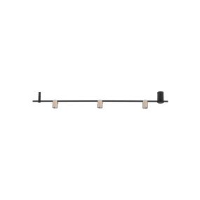 Nova Luce Sirmos - Hängelampe - 150 x 18 x 7 cm - 21W dimmbar LED inkl. - Mokka Kaffee und Sand schwarz