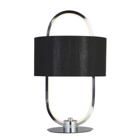 Searchlight Madrid - Tischleuchte - Ø 25 x 41 cm - 10W dimmbare LED inkl - schwarz und chrom