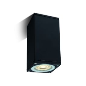 ONE Light GU10 Outdoor Cubes - Aufbaustrahler - 6,3 x 6,3 x 13,5 cm - IP54 - schwarz
