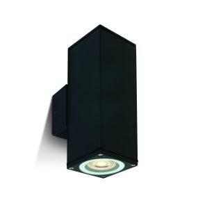 ONE Light GU10 Outdoor Cubes - Außenwandleuchte - 6,3 x 6,3 x 19,6 cm - IP54 - schwarz