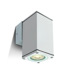 ONE Light GU10 Outdoor Cubes - Außenwandleuchte - 6,3 x 6,3 x 13,5 cm - IP54 - weiß