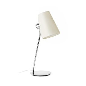 Faro Lupe - Tischleuchte - Ø 25 x 53 cm - beige und chrom