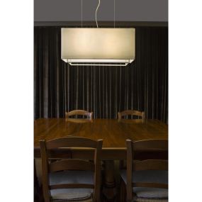 Faro Vesper - Hängeleuchte - 60 x 20 x 28 cm - beige und weiß