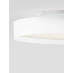 Nova Luce Roi - Deckenleuchte - Ø 40 x 8,5 cm - 37W dimmbar LED inkl. - Sand Weiß