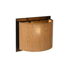 Lucide Magius - Wandleuchte - 29 x 15,5 x 22 cm - hellbraun und schwarz