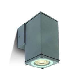ONE Light GU10 Outdoor Cubes - Außenwandleuchte - 6,3 x 6,3 x 13,5 cm - IP54 - grau