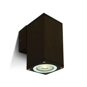 ONE Light GU10 Outdoor Cubes - Außenwandleuchte - 6,3 x 6,3 x 13,5 cm - IP54 - rostbraun