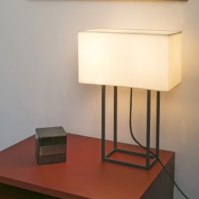 Faro Vesper - Tischleuchte - 40 x 20 x 60 cm - braun und beige