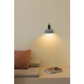 Faro Tatawin - Wandleuchte - Ø 18,4 x 15,5 cm - schwarz satiniert und grau-blau glänzend