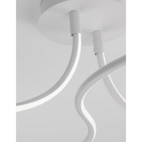 Nova Luce Fungo - Deckenleuchte - Ø 102 x 30 cm - 47W dimmbare LED inkl. - sandweiß