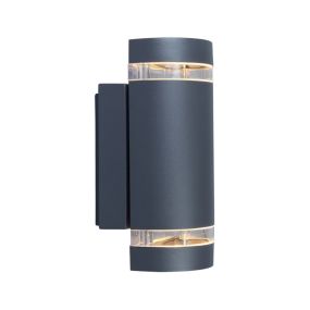 Lutec Focus - Außenwandleuchte - 11 x 11 x 23 cm - IP44 - dunkelgrau